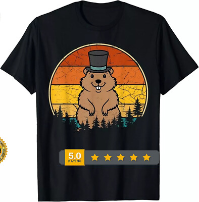 Funny Groundhog Day 2025 Groundhog Holiday Meteorology Retro T-Shirt, Unise