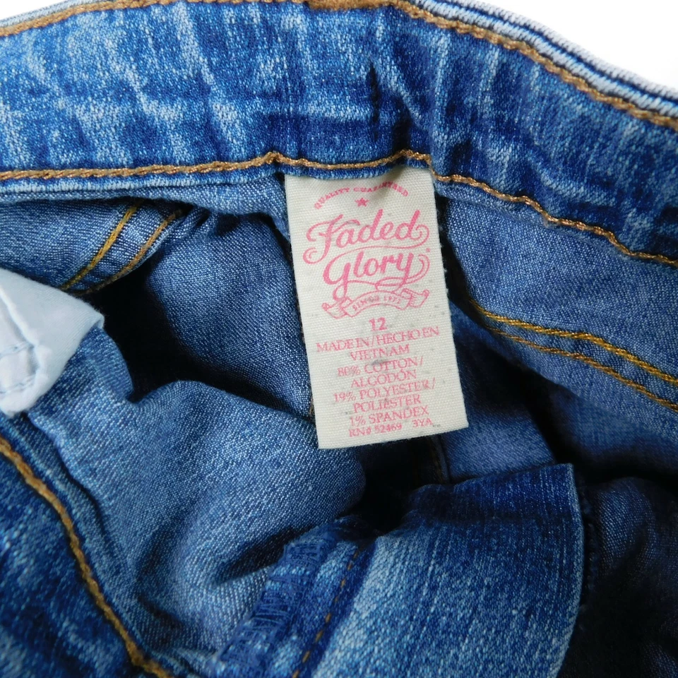 Lote de 4 piezas de ropa para niñas talla 10/12 camisas pantalones vaqueros descoloridos gloria toque de queda niña Foto 4 de 4