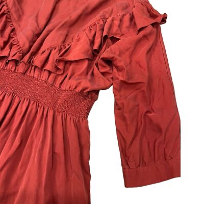 Gianni Bini Orange Ruffle Kim Dress XL | eBay