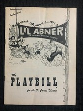 1957 LI'L ABNER Playbill VG+ 4.5 Edith Adams / St James Theatre