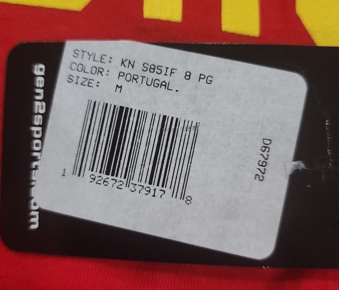 NWT Portugal Gen 2 T Shirt Youth Size Medium 10-12 Red- Soccer Football image 3