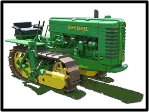 John Deere Model MC Crawler Tractor Metal Sign: 9x12" & Free Shipping