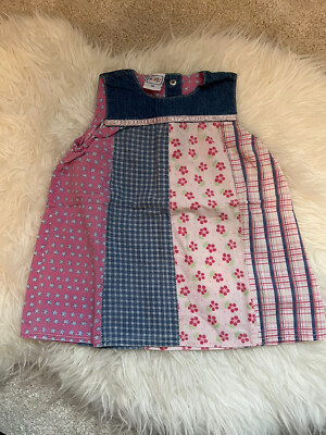 Berti Kleid Jeans Stoff Rosa Blau Mädchen Gr. 74