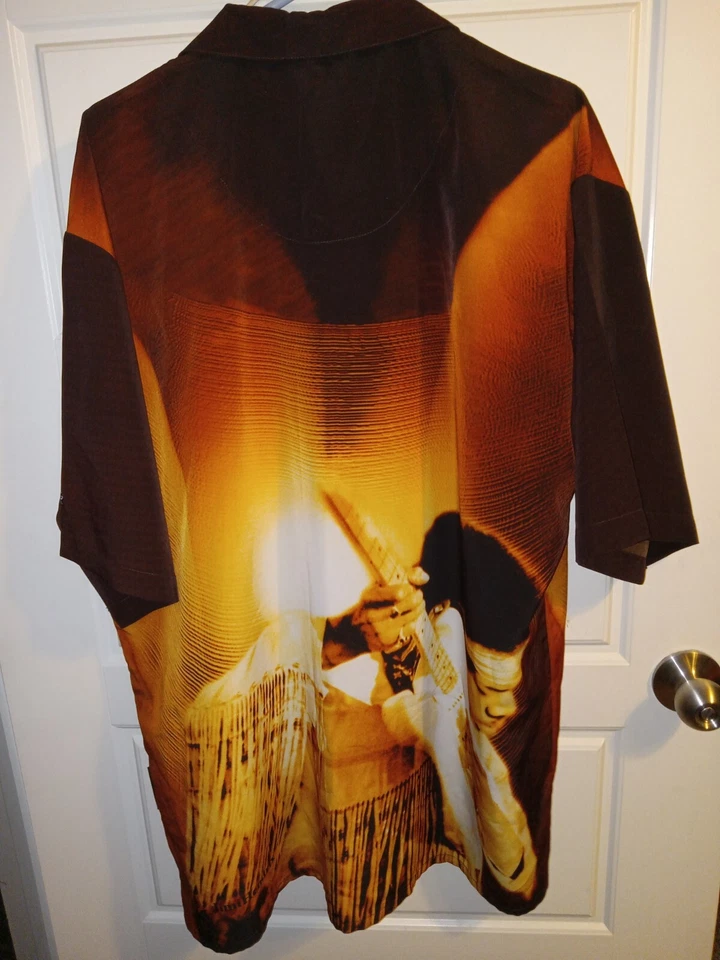Jimi Hendrix Hard Rock Cafe Austin Dragonfly Button Down - Image 2 of 4