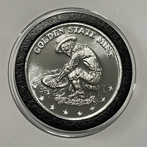 ￼Golden State Mint Prospector Rare Eagle Coin 1 Troy Oz .999 Fine Silver Medal