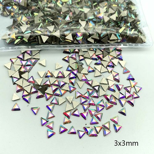 20 50pcs Nail Art Rhinestones Glitter Diamond Crystal Gem 3D Tips DIY Decoration - Picture 30 of 38