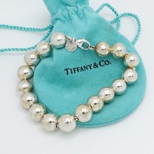 Tiffany  Co. HardWear Sterling Silver Ball Bracelet - Size 7.25" Long Pouch Q2