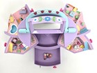 Polly Pocket 1991 Bluebird Pull Out Playhouse Jewelry Box + 2 Complete Figures