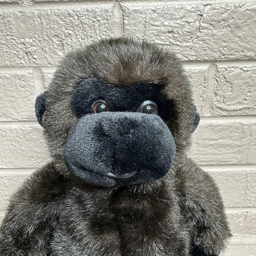 Passport Plush Toy Gorilla Monkey Black Fur Realistic Stuffed Animal Toy 16" - Picture 2 of 5