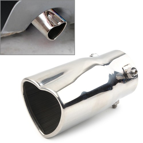 Nuevo Recto Corazón Coche Acero Inoxidable Tubo de Escape Silenciador Punta