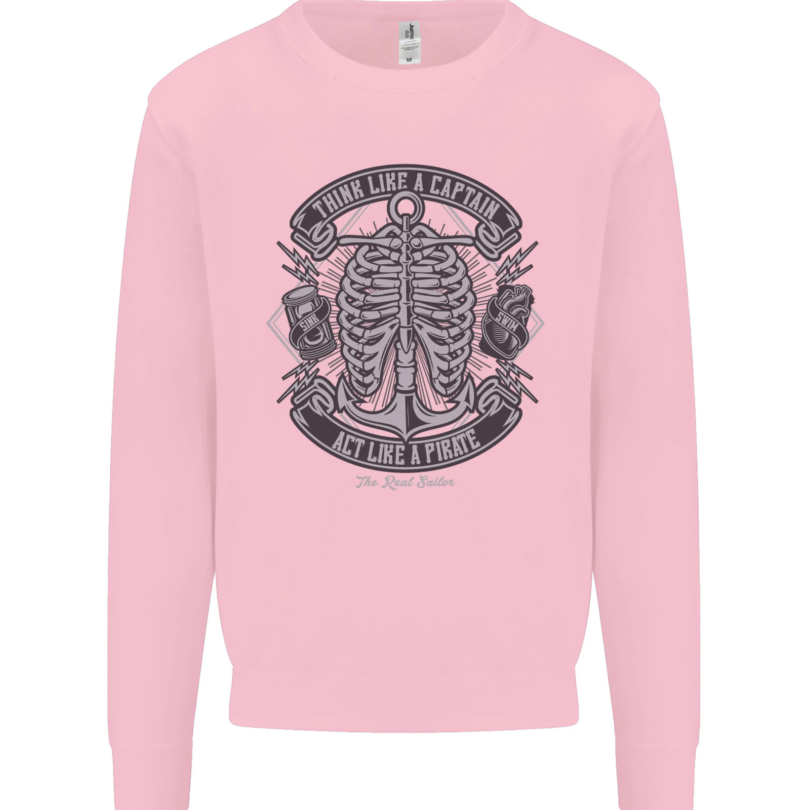 Think Like a Pirate Act Captain Sailing Kids Sweatshirt Jumper image 9