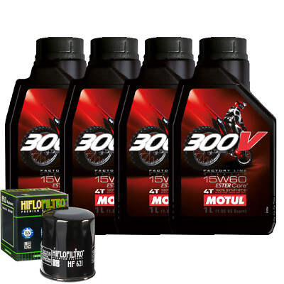 Motul 300V Ölwechselkit 15W60 Für Arctic Cat ATV 700 Alterra VLX 2018