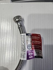 Watts Stainless Steel Faucet Connector 3/8" Inlet 16" Length Lead Free 76000