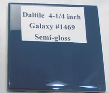 1 pc.  Glossy *Blue-Gray* Ceramic Tiles by Daltile Co.  4-1/4"  "Galaxy"  NEW