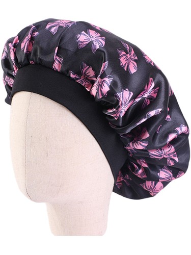 Baby Kids Girls Satin Printed Adjustable Bonnet Sleeping Nightcap Hat Head Cover - Picture 10 of 60