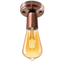 Ceiling Light Fitting Set Industrial Metal Flush Mount Ceiling Lamp E27 Holder