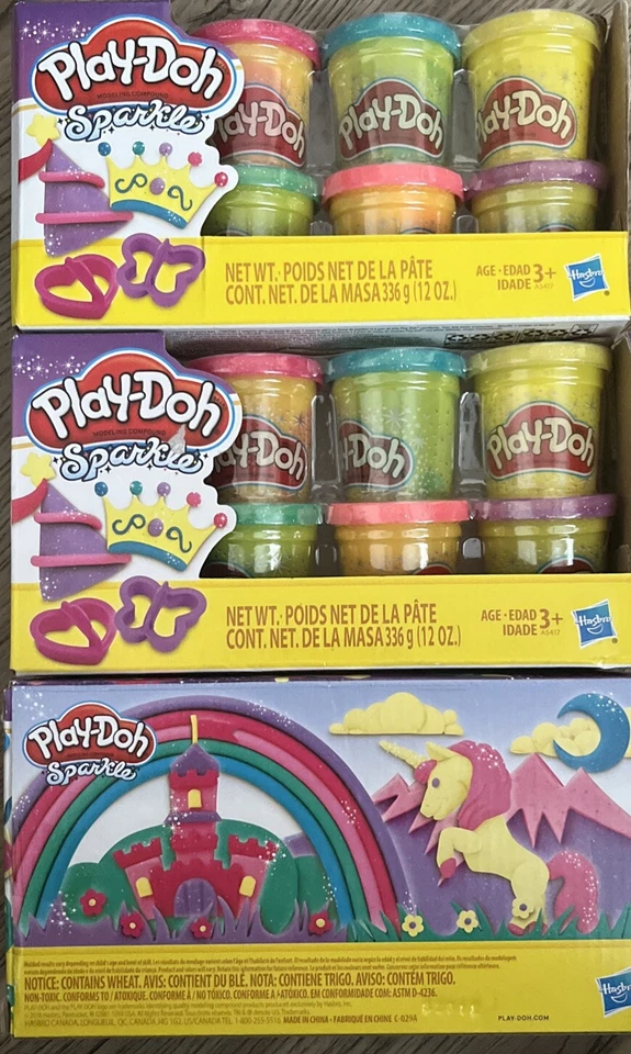 3 Pack Play-Doh Sparkle Compound 6 Color Each Collection Hasbro - Image 2 of 2