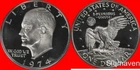 1974 S Eisenhower Dollar Deep Cameo Gem Proof Free Shipping