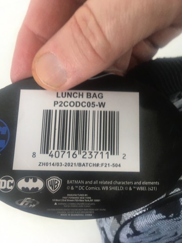 BATMAN BORSA PRANZO CON 2 SCOMPARTI CON CERNIERA - ISOLATA (NUOVA) - Foto 6 di 6