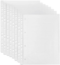 300 A4 Glass Clear Poly 80Micron Strong HEAVY DUTY Punched Pocket Filing Wallets