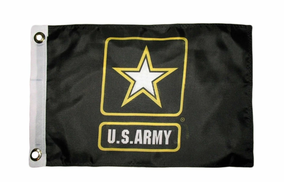 12x18 U.S. Army Star Black DOUBLE SIDED 2-ply Wind Resistant Flag 12x18 Inch - Image 2 of 3