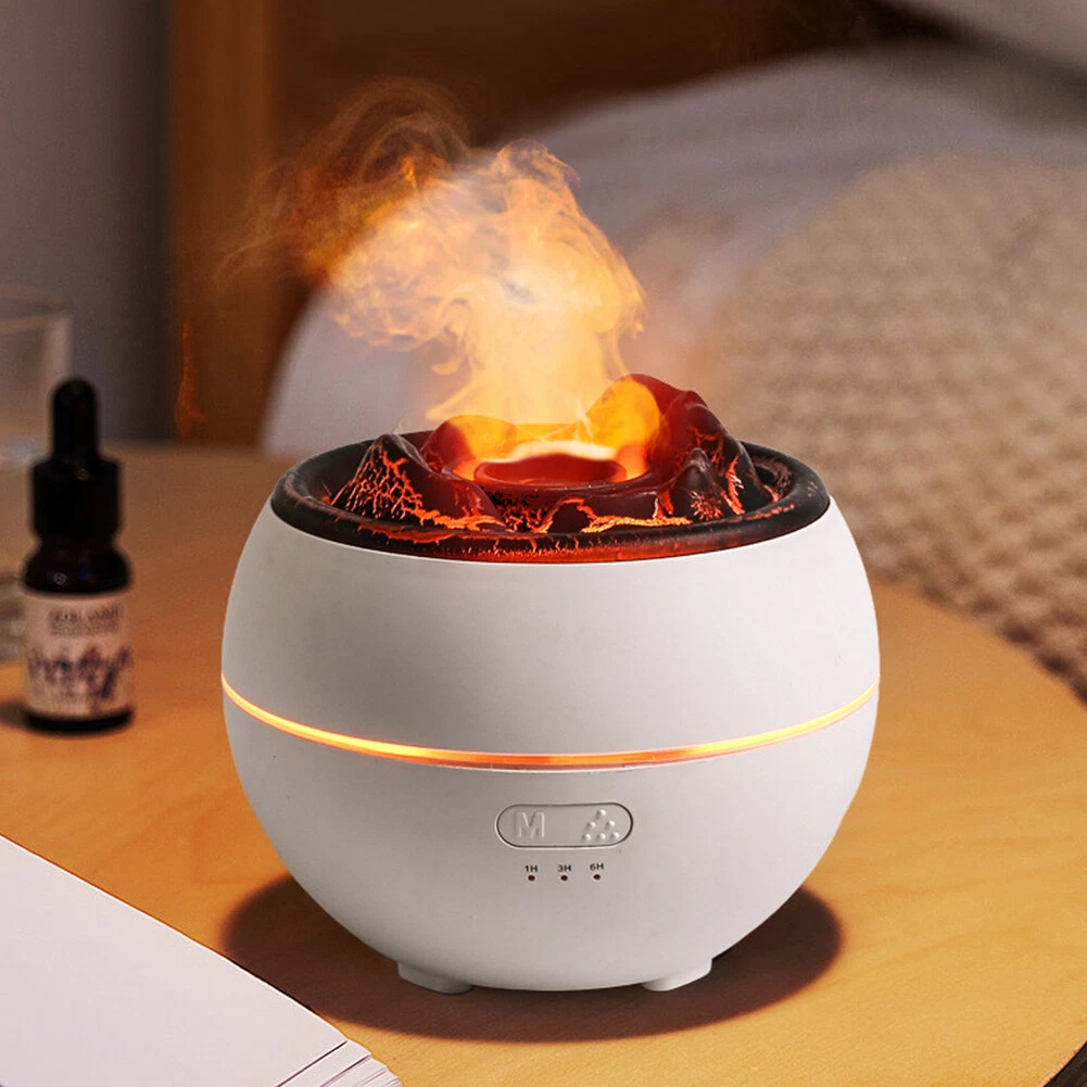 Ultrasonic Essential Oil Diffuser 2 Mist Modes Flame & Volcano