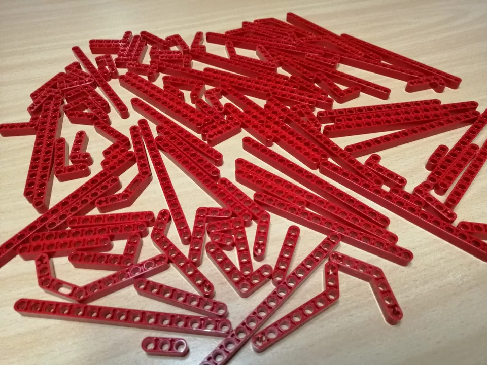 LEGO TECHNIC 100 Stück Liftarme / Lochstangen viele Farben / Konvolut Technik - Bild 4 von 4