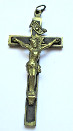 Pendentif Croix Crucifix Or De Tolède - Bijou Vintage Espagnol