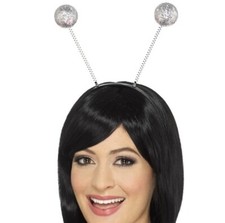 Glitterball Fancy Dress Boppers Party Deely Headboppers Silver by Smiffys