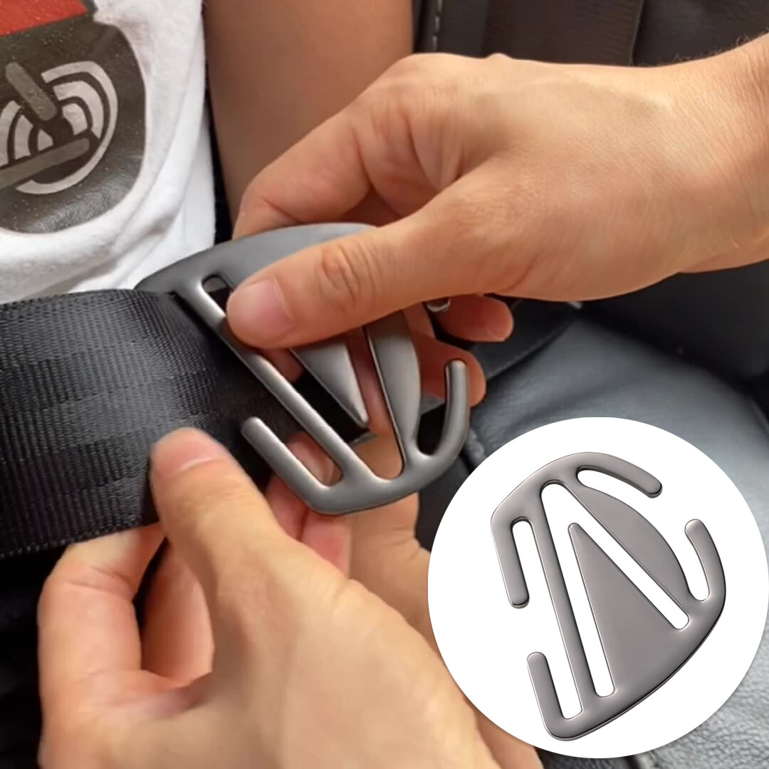 1x Car Safety Seat Belt Adjuster Locking Clip Belt Strap Clamp Shoulder Buckle 