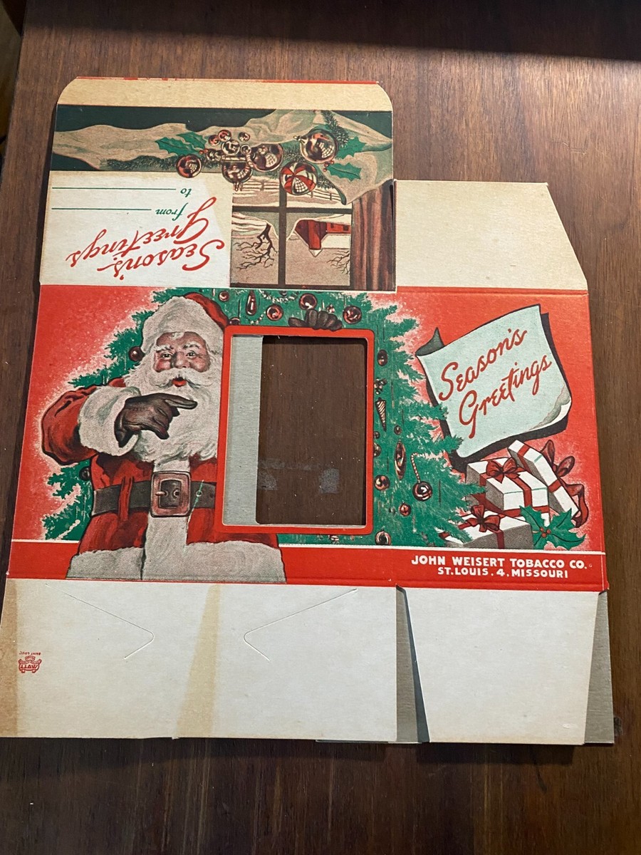john weisert tobacco company 1930/1940 Store Counter Display Box-john Co, St Louis Mo-custom Blending Mixture-smoking/vintage Sundry Prop Red & White Weisert's 54 Pocket Tobacco Tin