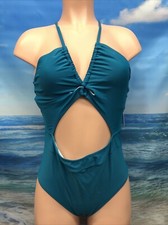 NWT Cupshe Women's One Piece Swimsuit Medium Teal