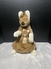 APPLAUSE Kangaroo Plush Camille Mom & Baby Joey #12169 Vintage Toy Pet Lovey 16"