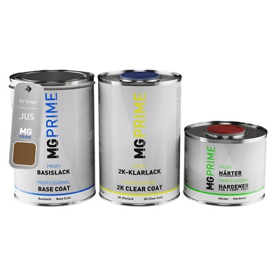 Autolack Dose Set für Dodge JUS Blazing Saddle Pearl Basislack 2K Klarlack 2,5L