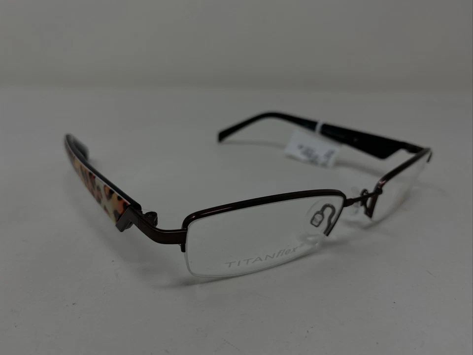 Marco de gafas Eschenbach Crush 850027 60 47-18-130 de metal marrón medio borde ZZ54 Foto 3 de 4