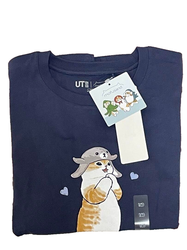NWT Uniqlo size 160 (US 14 – 16) & mofusand Shark Nyan Samenyan Navy UT