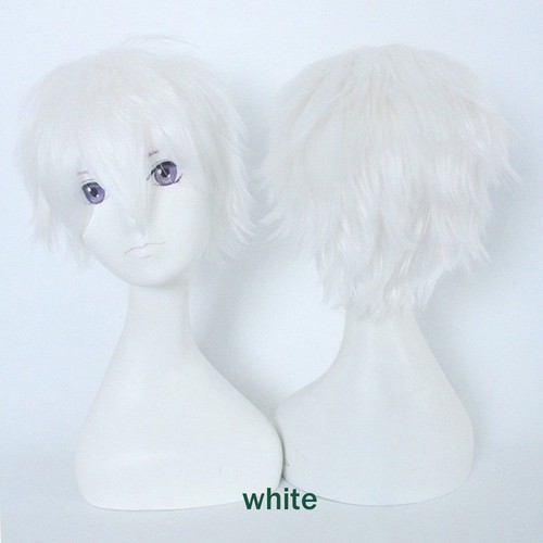 Unisex Anime Short Wig Straight Hair Cosplay Costume Party Heat Resistant Wigs - Picture 12 of 30