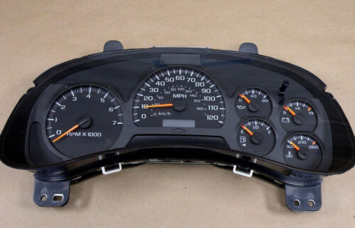 2002-2005 CHEVY TRAILBLAZER JAUGE D'INSTRUMENT CLUSTER SPEEDOMETER REMAN RECONSTRUIT  - Photo 1/2