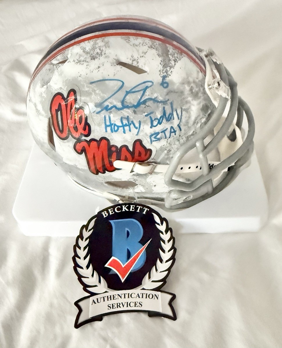 OLE MISS REBELS TRINIDAD CHAMBLISS signed INSCRIBED 25B CAMO MINI