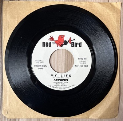 EX! Orpheus - My Life / Music Minus Orpheus Red Bird Promo 45 Garage Rock 1965