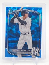 GEORGE LOMBARD JR 2025 BOWMAN CHROME BLUE SAPPHIRE #BDC-43 YANKEES Q0208