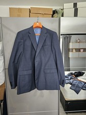 Skopes Mens Blue 3 Piece Suit Chest 44r Trousers 40R