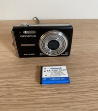 Olympus FE-330 8.0MP Digital Compact Camera Black 5x Optical Zoom - Tested