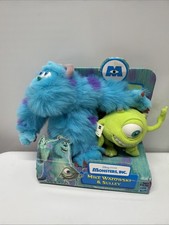 MONSTERS, INC. DISNEY Pixar Mike Wazowski Sully Plush Vintage Hasbro 2001 New