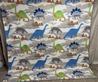 Colorful Dinosaur Quilt  & 2 Shams 86x88 queen #863 — photo 1