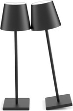 2-Pack LED Cordless Table Lamp Rechargeable Battery Desk lamp 3W 5500mAh Battery