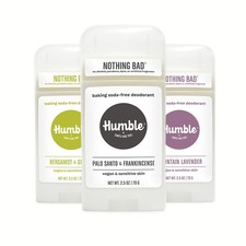 HUMBLE BRANDS Vegan Deodorant Sensitive Skin Trio with 2.5 Ounce Pack of 3 