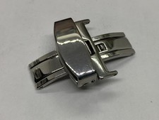 22 mm Stainless Steel Silver Polished Butterfly Deployant Clasp - CLEARANCE