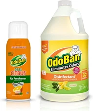 OdoBan Aroma Eliminator Set, Made in the USA, 10 69 Fl Oz (Pack of 2), Orange 