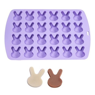 24 Cavity Easter Rabbit Mold Fondant Chocolate Mold Cake Baking DIY Supplies
